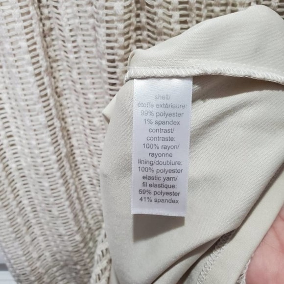 *SOLD* Maurices Ivory Sleeveless Lined Crochet Dress M - Picture 5 of 8